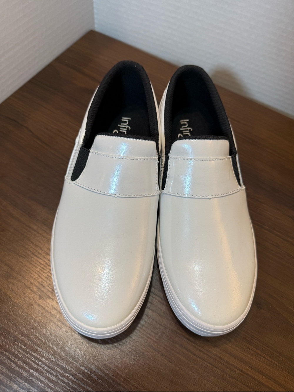 New! Women's White Slip-On Loafers - Working Comfort, 7.5